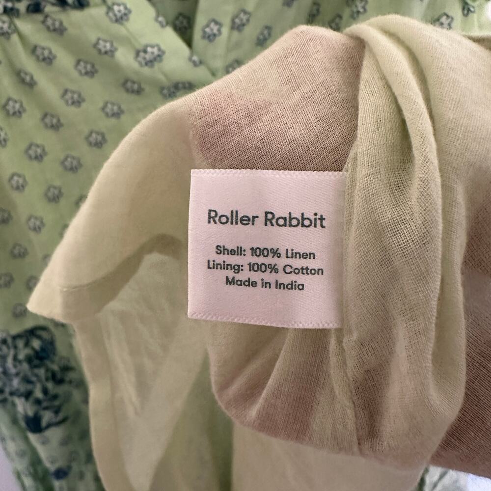 Roller Rabbit Yarrow Pippa Flutter Sleeve Linen D… - image 7